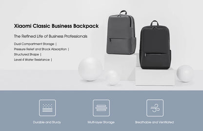 Xiaomi Classic Business Backpack 2 Fashion Laptop Bag for Men and Women Travel Large Capacity Backpack Beauty World Shop