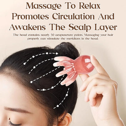 Octopus Head Massager Comb Head Meridian Manual Acupressure Tool Portable SPA Gua Sha Massage Comb Beauty World Shop