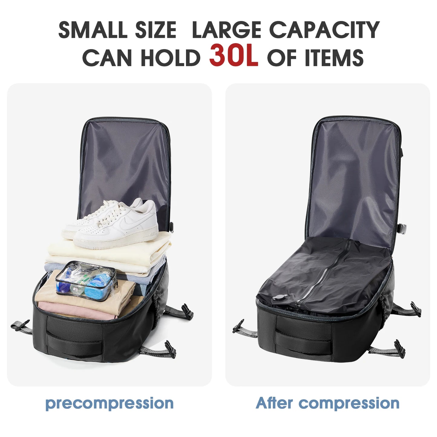 Vacuum Backpack Travel Bag for Men Large Capacity Backpack Business Laptop Backpack Women Men Expandable Backpack School Bag Beauty World Shop