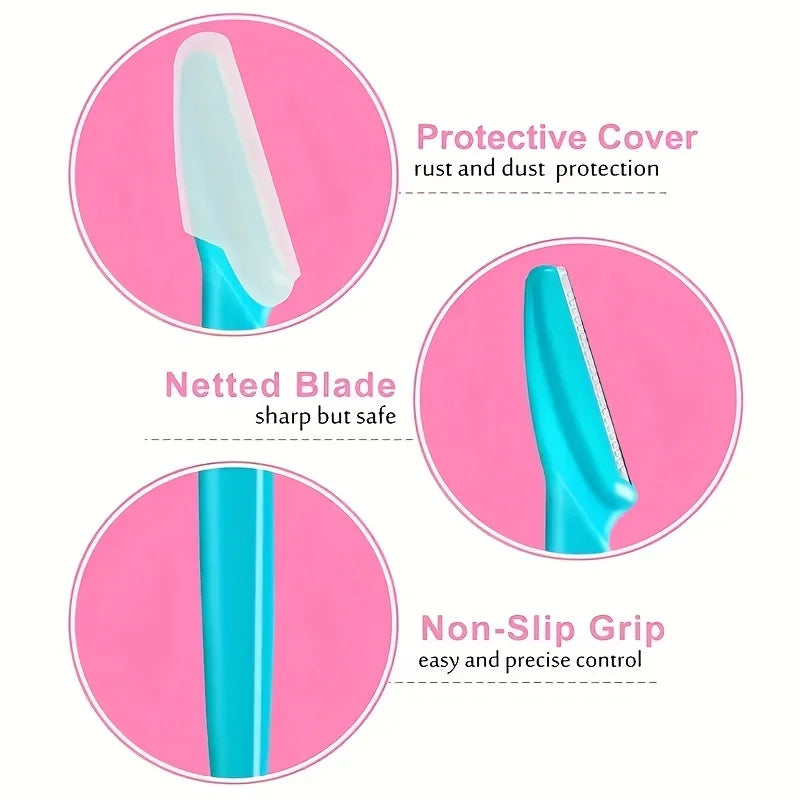 Mix Color Eyebrow Razor Women Face And Body Safe Trimmer Hair Shaver Eye Brow Remover With Cover Small Makeup Tools Set Beauty World Shop