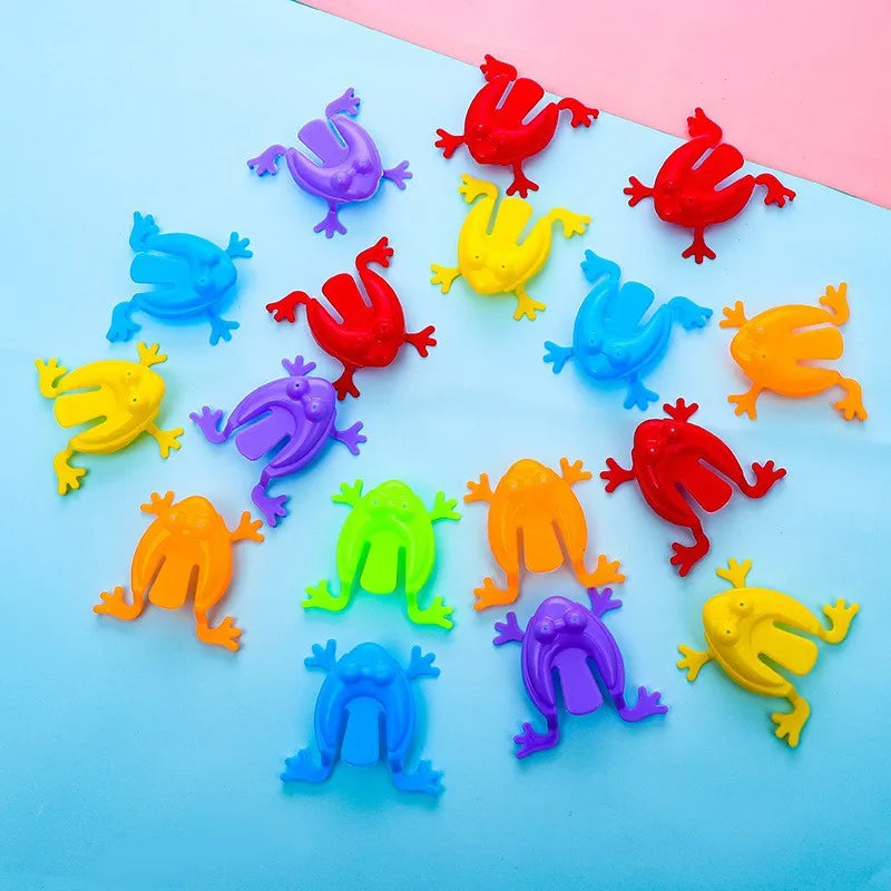 20pcs Bouncing Frog Nostalgic Toys For Children Kindergarten Educational Toy Jumping Frog Toy Christmas Gift Beauty Fashion