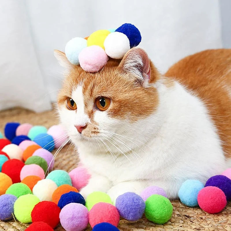 Cat Toys Interactive Launch Training Toy For Pet Kitten Creative Mini Shooting Gun Games Stretch Plush Ball Toys Pet Supplies Beauty World Shop