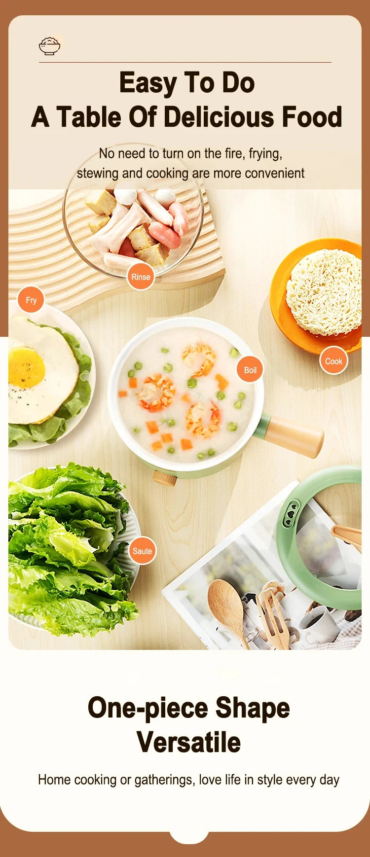 Multi Cookers Electric Pot Household Non-stick Pan Hot Pot Rice Cooker Cooking Appliances Electric Rice Cooker Beauty World Shop