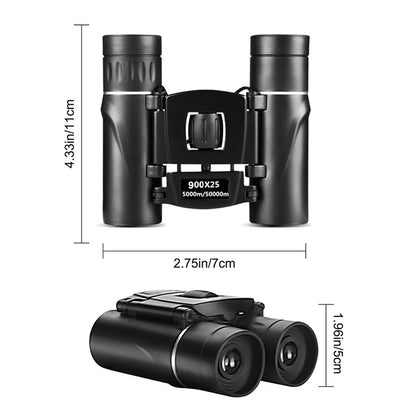 HOMEFISH 900x25 HD Zoom Portable Powerful Binoculars Long Range BAK4 Telescope Jumelles Folding Low Light Binoculars for Hunting Beauty World Shop