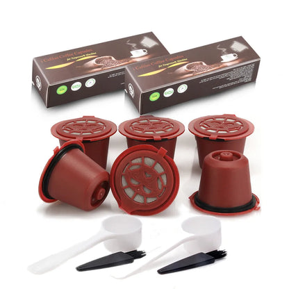 Reusable Coffee Capsule for Nespresso Machine with Stainless Filter Mesh Icafelas Refill Espresso Pod Kitchen Tamper Accessories Beauty World Shop