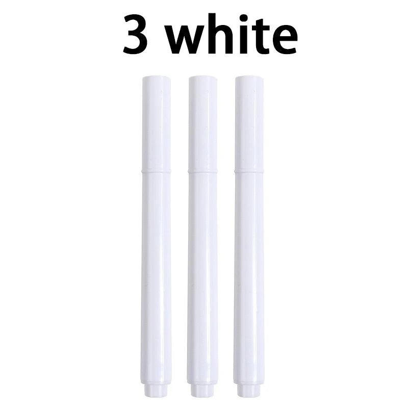 Liquid Chalk Erasable Pen 3-100Pcs White Marker for Glass Windows Blackboard Chalkboard Whiteboard Marker Drawing Chalk Pens Beauty World Shop