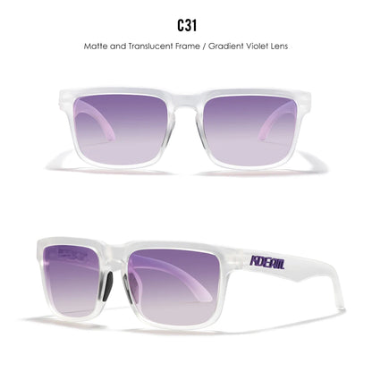 KDEAM Men's Polarized Sunglasses Square Casual Outdoors Sun Glasses Women Unisex Sunglass For Couple With Zipper Case Beauty World Shop