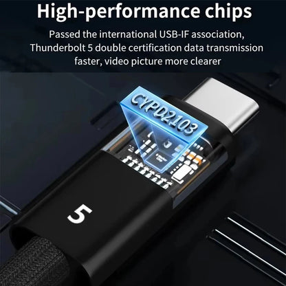 PD 240w USB C To USBC Thunderbolt 5 Full-function Data Cable Fast Charging 16K 60Hz Video Output Functional 80Gbps Transmission Beauty World Shop