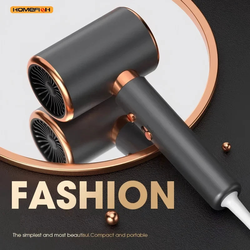 HOMEFISH 2000W Salon Hair Dryer with Hot/Cold Air Brush Negative Ionic Technology 5th Gear Strong Power Hairdryer without Comb Beauty World Shop