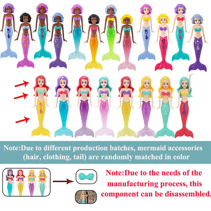 4/3 PCS 1 bag Mermaid Water Play Toys Different Style for Swimming Children Game in Sun Pool/Beach/Bath Time Gift Color Random Beauty World Shop