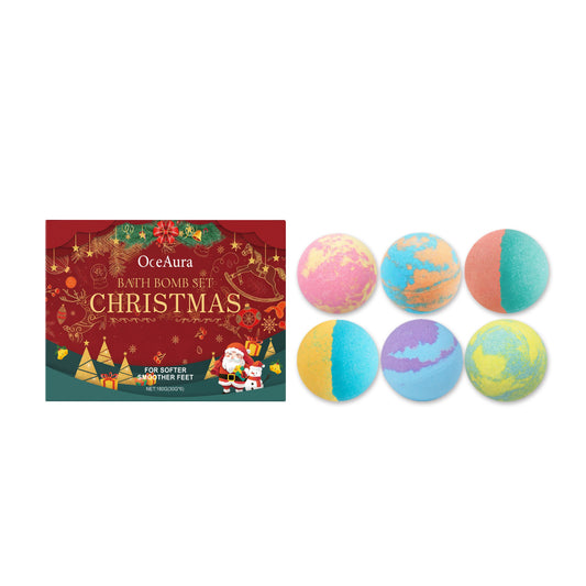 Christmas Bath Bomb Deep Cleansing Remove Dirt Sweat Odor Reduce Grease Lasting Fragrance Essential Oil Bath Balls with Surprise