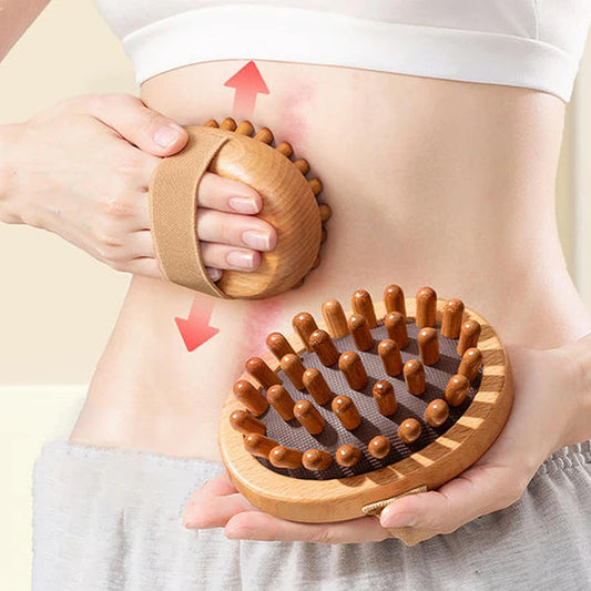 Body Anti Cellulite Brush Soothing Wooden Essential Oil Spa Air Cushion Massage Hair Comb Scalp Massage Brush Body Massager Beauty World Shop