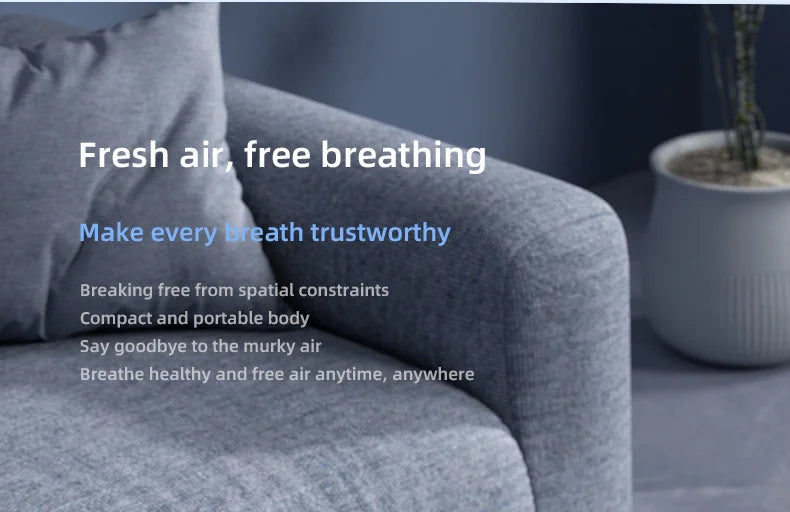 Mini Desktop Air Purifier HEPA Filter With Negative Ion Technology Eliminates Formaldehyde Odors Smoke And Dust Particles Beauty World Shop