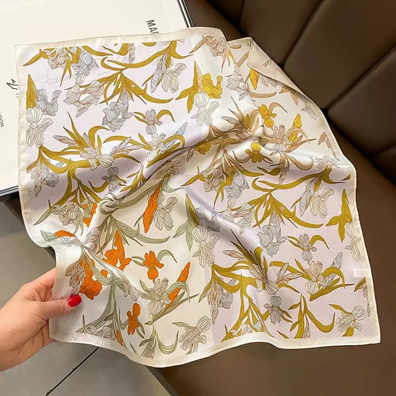 Silky 68x68cm Square Scarf – Stylish & Soft, Multipurpose Head Cover & Elegant Neck Wrap Stylish Print, Silky Soft & Versatile Beauty World Shop