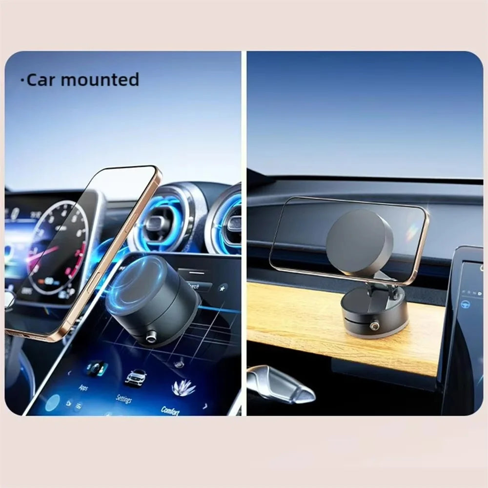 Foldable Phone Stand Strong Magnetic Car Phone Holder Dashboard Phone Holder 360° Rotating Vacuum Suction Cup GPS Bracket in Car Beauty World Shop