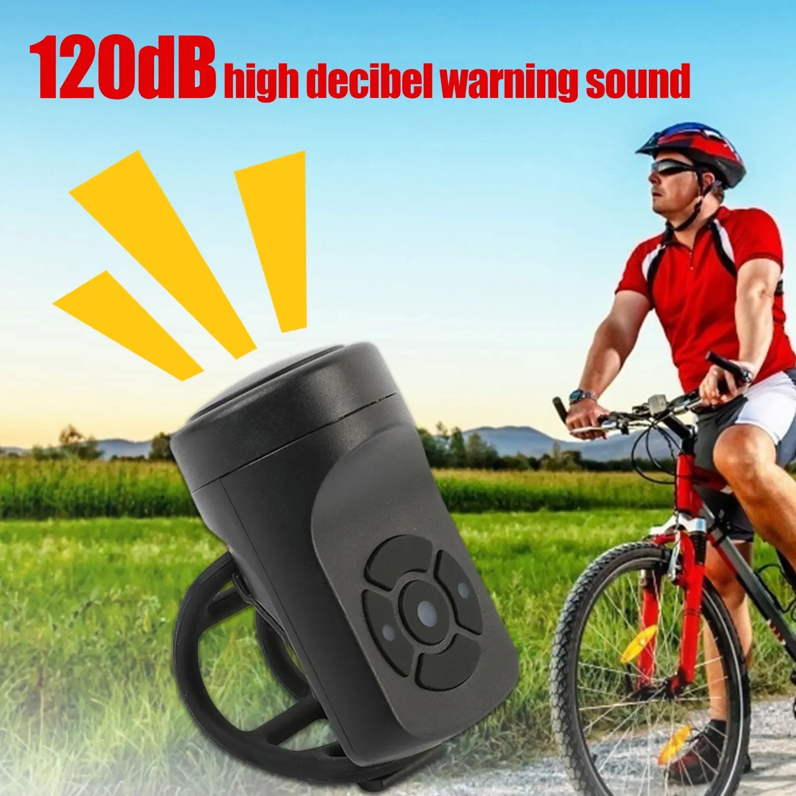 Bicycle Electric Bell Bike USB Charging Horn MTB Mountain Bike Warning Safety Ring Waterproof Bell Cycling Accessories Beauty World Shop