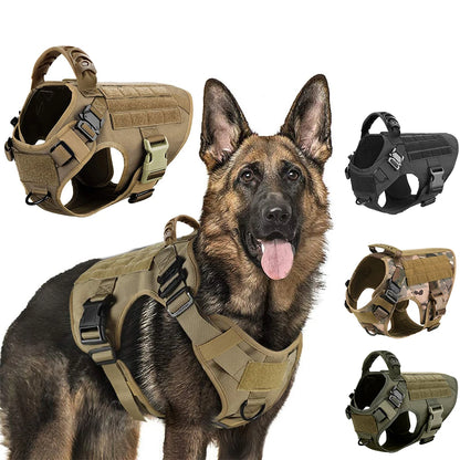 Military Large Dog Harness Training Pet Vest for French Bulldog German Shepherd Malinois Tactical Harnesses For Dogs Accessories Beauty World Shop