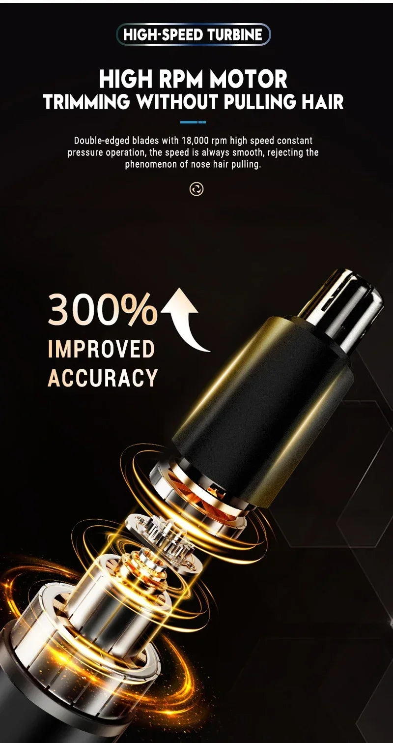 2 In 1 Electric Portable Ear And Nose Hair Trimmer Clipper 2024 Professional Painless Portable Eyebrow For Men Beauty World Shop