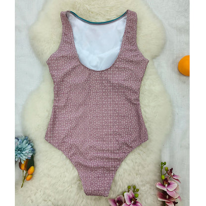 2026 New Printed One-piece Swimsuit Classic Printed Lace Up Swimsuit Women's Push Up Flower One-piece Suit Beach Wear For Female Beauty World Shop