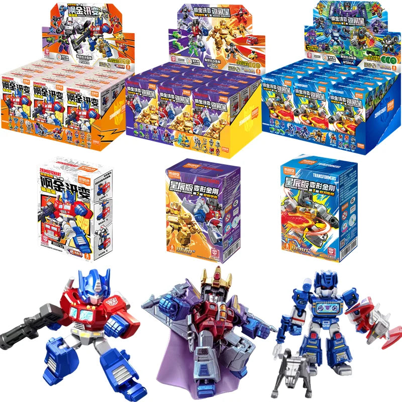Blokees Transformation Optimus Shockwave Prime Megatron Starscream Bumblebee Anime Figure Robot Assembly Toys Blind Box Gifts Beauty World Shop
