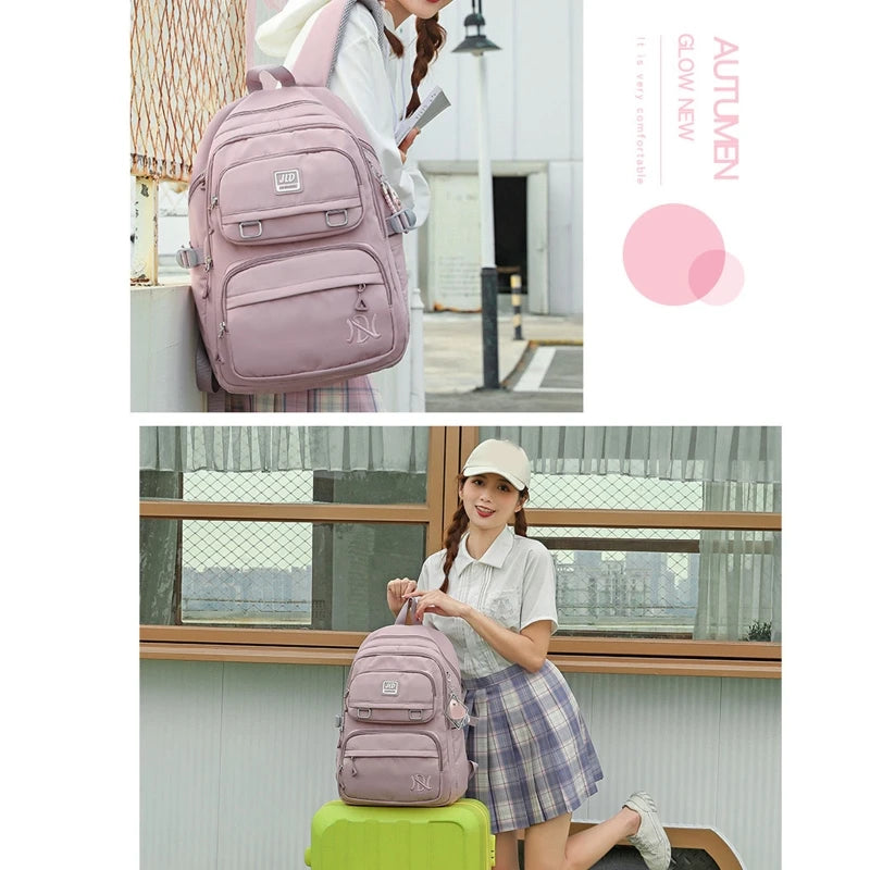 Girl School Bag Backpack Back Pack For Teenager Women Children Female Pink Schoolbag Primary High Bagpack Class Teens Child Kids Beauty World Shop