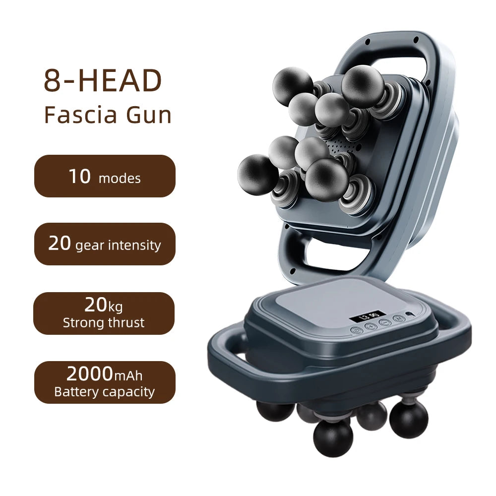 42-Heads Fascia Gun High-Frequency Vibration Body Massage Gun Back and Waist Massager Neck Shoulder Massager Muscle masajeador Beauty World Shop