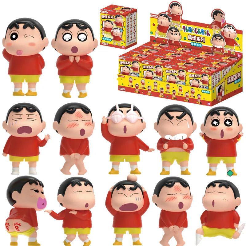 Crayon Shin-Chan Anime Figures Creative Peripheral Dinosaur Diary Baby Rice Grains Doll Model Blind Boxs Toys Children's Gifts Beauty World Shop