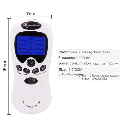 Tens Unit Electrode Acupuncture Electric Digital Therapy Massageador Machine Pulse Body Slimming Massager Apparatus Health Care Beauty World Shop