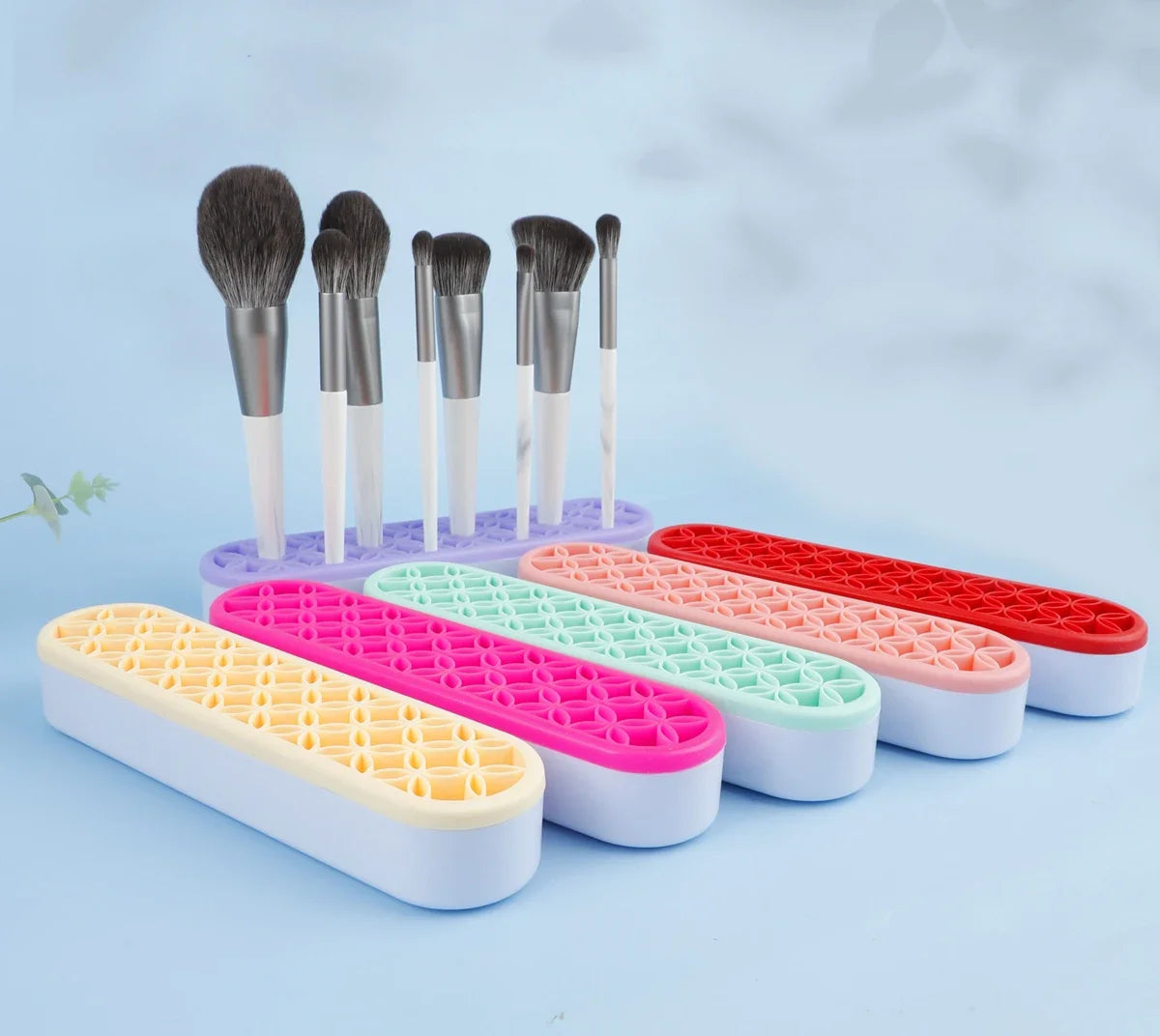 Silicon Nail Brush Makeup Brush Display Stand Rack Storage Case Brush Drying Shelf Brush Holder Make UP Holder Organizer