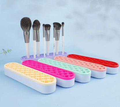 Silicon Nail Brush Makeup Brush Display Stand Rack Storage Case Brush Drying Shelf Brush Holder Make UP Holder Organizer