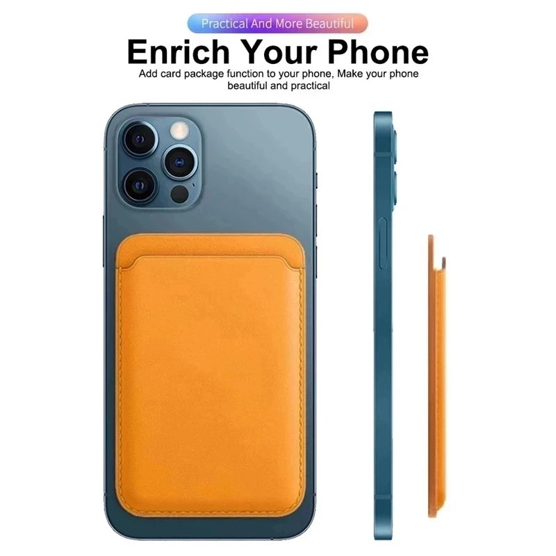 For Magsafe Leather Magnetic Wallet Case For iPhone 14 12 15 13 Pro Max Magnetic Card Bag Cover Samsung S23 S22 Ultra Accessory Beauty World Shop