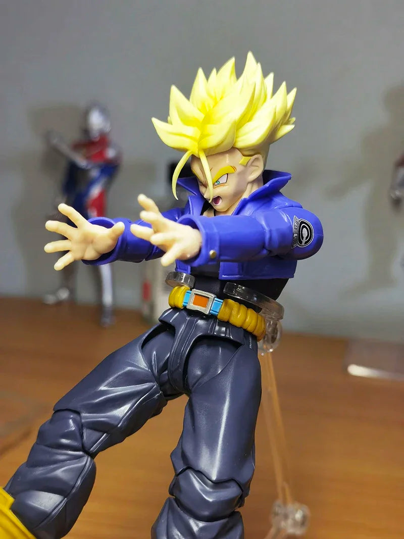 Anime Dragon Ball Z Figures Shf Super Saiyan Trunks Action Figure Collection Model 15cm Future Boy Torankusu Movable Toys Gifts Beauty World Shop