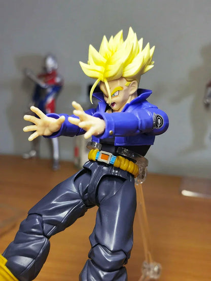 Anime Dragon Ball Z Figures Shf Super Saiyan Trunks Action Figure Collection Model 15cm Future Boy Torankusu Movable Toys Gifts Beauty World Shop