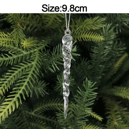 5pcs Christmas Home Decorations Crystal Acrylic Ornaments Snowflake Elk Xmas Tree Hanging Pendants Navidad 2025 New Year Gift Beauty World Shop