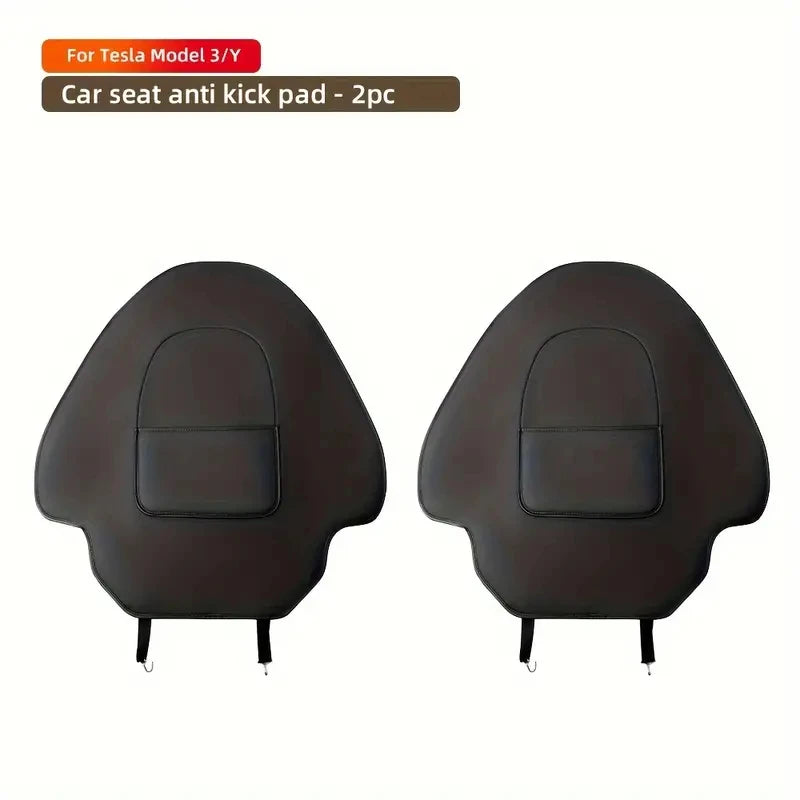 Car Seat Back Protective Mat For Tesla Model 3 / Y Full Seat Anti Kick Pad Leather Anti Scratch Protector Mats Car Accessories Beauty World Shop