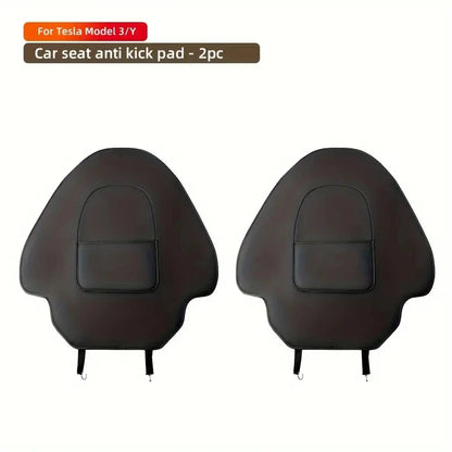 Car Seat Back Protective Mat For Tesla Model 3 / Y Full Seat Anti Kick Pad Leather Anti Scratch Protector Mats Car Accessories Beauty World Shop