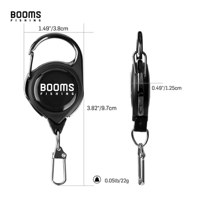 Booms Fishing Retractable Key Chain 2pcs with Antirust Spring Easy Release Badge Holder Fly Fishing Zinger Retractor Accessories Beauty World Shop