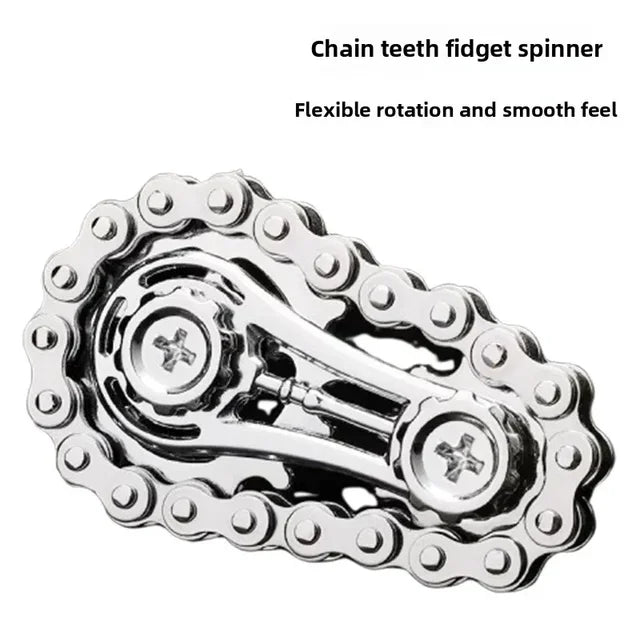 Sprocket Flywheel Flywheel Flying Top Flying Disk Anti-Anxiety Ornaments Metal Bicycle Chain EDC Rotating Flying Disk Adult Toy Beauty World Shop