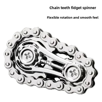 Sprocket Flywheel Flywheel Flying Top Flying Disk Anti-Anxiety Ornaments Metal Bicycle Chain EDC Rotating Flying Disk Adult Toy Beauty World Shop