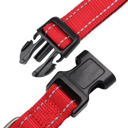 Reflective Personalized Dog Collar Engrave ID Nylon Collars Soft Padded Dogs Collar Adjustable for Small Medium Large Dogs Pug
