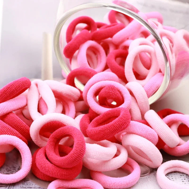 200PCS Women Girls Colorful Nylon Elastic Hair Bands Ponytail Hold Small Hair Tie Rubber Bands Scrunchie Hair Accessories Beauty World Shop
