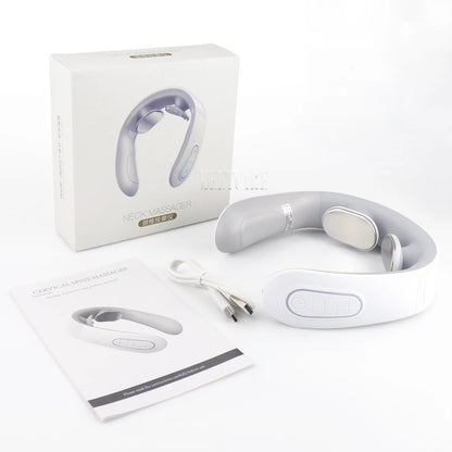 TENS Pulse Back Neck Massage Wireless Smart Sholder Cervical Massager Heating Muscle Punch Beating Health Care Tool