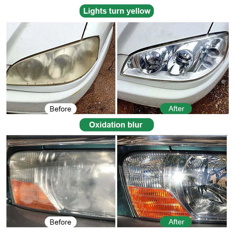 Car Headlight Restoration Polishing Kits Headlamp Scratch Remover Repair Cleaning Paste Remove Oxidation Headlight Polish Liquid Beauty Fashion