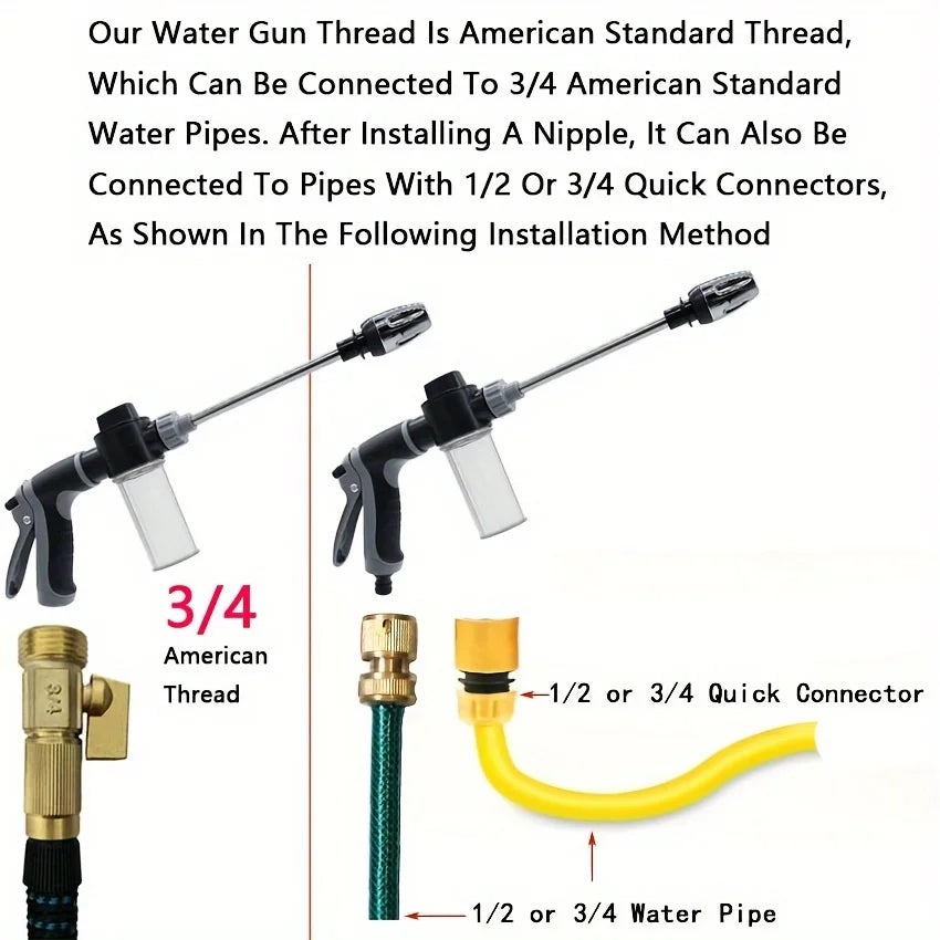 High-Pressure Car Washing Water Gun, External Cleaning Of RV, Foam Kettle Cleaning, Garden Water Hose Nozzle, Garden Shower, Beauty World Shop