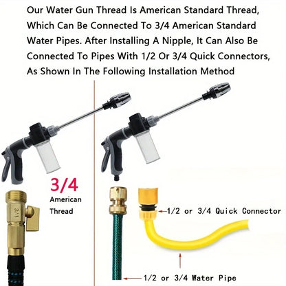 High-Pressure Car Washing Water Gun, External Cleaning Of RV, Foam Kettle Cleaning, Garden Water Hose Nozzle, Garden Shower, Beauty World Shop