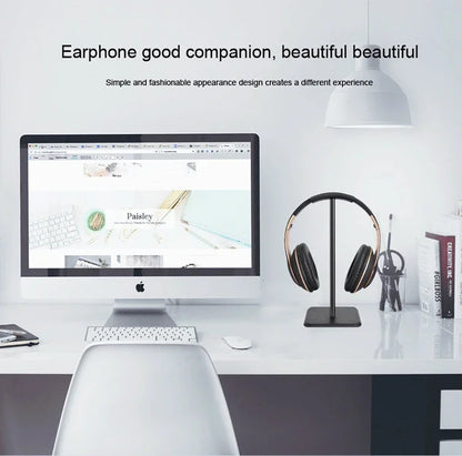 Black and White Earphone Holder Detachable Computer Esports Game Headset Desktop Storage Universal Display Rack for All Headsets