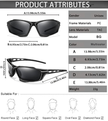 Polarized Sports Cycling Fishing Running Sunglasses Rayed Sun ciclismo Goggles Outdoor Polarized Sunglasses Men Women Eyewear Beauty World Shop