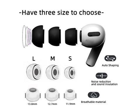 For Airpods Pro 2 Memory Foam Tips Eartips Cover S M L Size For Apple Air Pod Pods Pro 1 Ear Tips Anti Noise Ear Plugs Earbud