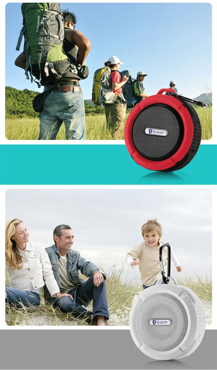 C6 Portable Wireless Bluetooth Speaker Waterproof Suction Cup Outdoor Sport Sound Box Mini Subwoofer Audio TF Mobile Loudspeaker