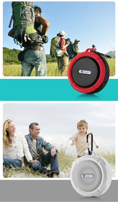 C6 Portable Wireless Bluetooth Speaker Waterproof Suction Cup Outdoor Sport Sound Box Mini Subwoofer Audio TF Mobile Loudspeaker